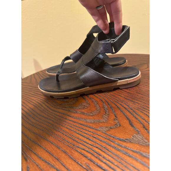 Sorel Women's Torpeda Ankle Strap Sandal size 6.5  black - Picture 3 of 6